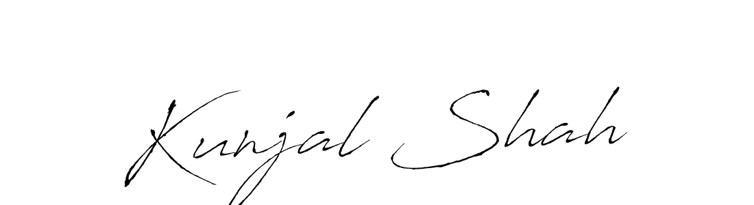 Design your own signature with our free online signature maker. With this signature software, you can create a handwritten (Antro_Vectra) signature for name Kunjal Shah. Kunjal Shah signature style 6 images and pictures png