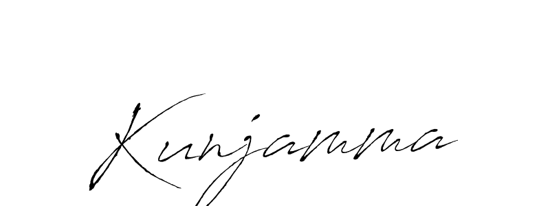 How to make Kunjamma signature? Antro_Vectra is a professional autograph style. Create handwritten signature for Kunjamma name. Kunjamma signature style 6 images and pictures png