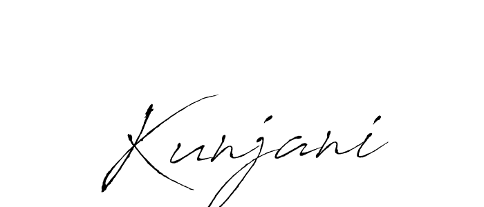 Make a beautiful signature design for name Kunjani. With this signature (Antro_Vectra) style, you can create a handwritten signature for free. Kunjani signature style 6 images and pictures png