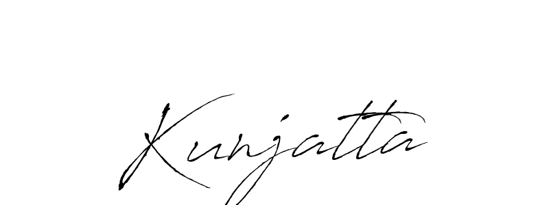 if you are searching for the best signature style for your name Kunjatta. so please give up your signature search. here we have designed multiple signature styles  using Antro_Vectra. Kunjatta signature style 6 images and pictures png