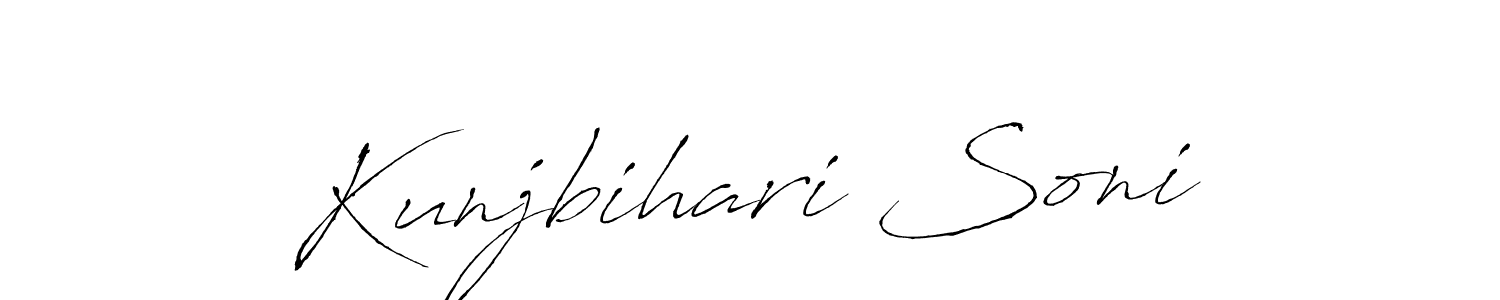 Design your own signature with our free online signature maker. With this signature software, you can create a handwritten (Antro_Vectra) signature for name Kunjbihari Soni. Kunjbihari Soni signature style 6 images and pictures png