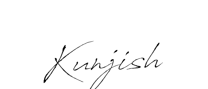 How to make Kunjish signature? Antro_Vectra is a professional autograph style. Create handwritten signature for Kunjish name. Kunjish signature style 6 images and pictures png