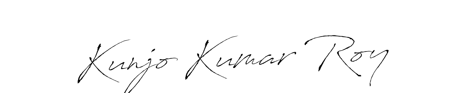 The best way (Antro_Vectra) to make a short signature is to pick only two or three words in your name. The name Kunjo Kumar Roy include a total of six letters. For converting this name. Kunjo Kumar Roy signature style 6 images and pictures png