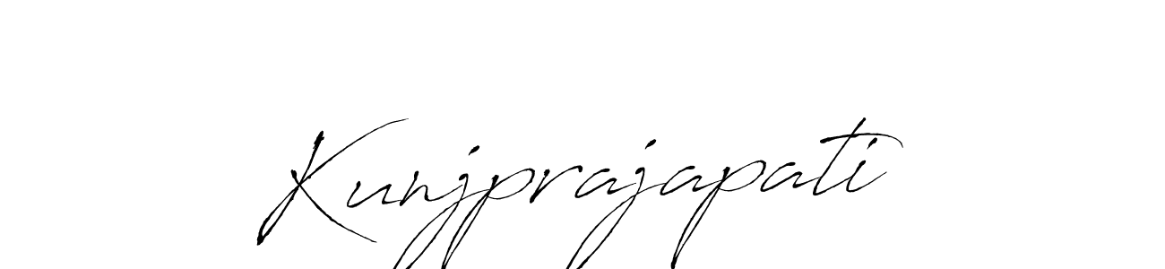 How to make Kunjprajapati signature? Antro_Vectra is a professional autograph style. Create handwritten signature for Kunjprajapati name. Kunjprajapati signature style 6 images and pictures png