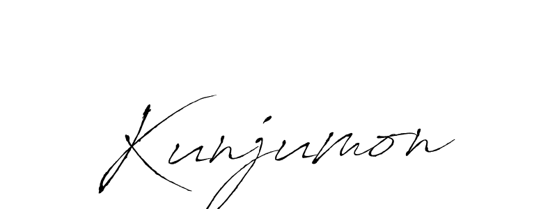 How to make Kunjumon name signature. Use Antro_Vectra style for creating short signs online. This is the latest handwritten sign. Kunjumon signature style 6 images and pictures png
