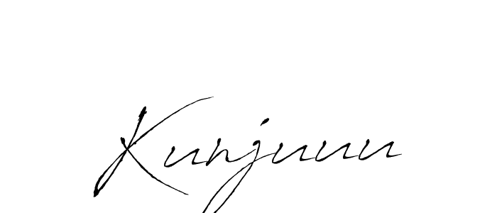 Design your own signature with our free online signature maker. With this signature software, you can create a handwritten (Antro_Vectra) signature for name Kunjuuu. Kunjuuu signature style 6 images and pictures png