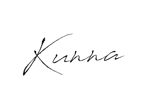 Make a beautiful signature design for name Kunna. With this signature (Antro_Vectra) style, you can create a handwritten signature for free. Kunna signature style 6 images and pictures png