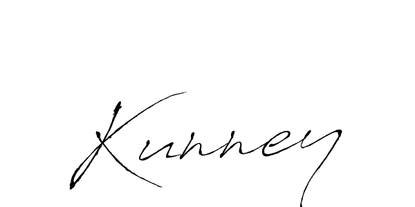 Use a signature maker to create a handwritten signature online. With this signature software, you can design (Antro_Vectra) your own signature for name Kunney. Kunney signature style 6 images and pictures png