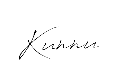 Make a beautiful signature design for name Kunnu. With this signature (Antro_Vectra) style, you can create a handwritten signature for free. Kunnu signature style 6 images and pictures png