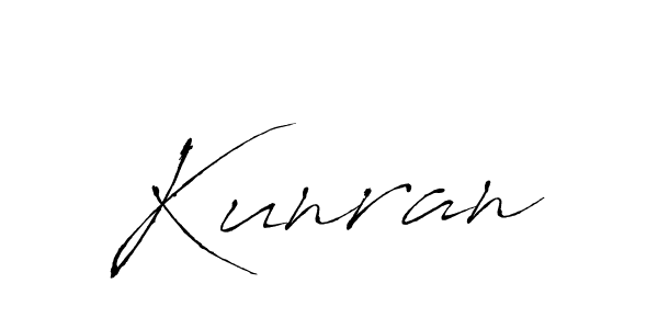 How to make Kunran signature? Antro_Vectra is a professional autograph style. Create handwritten signature for Kunran name. Kunran signature style 6 images and pictures png