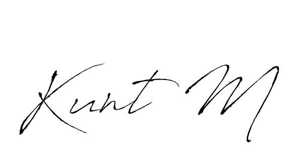 How to make Kunt M name signature. Use Antro_Vectra style for creating short signs online. This is the latest handwritten sign. Kunt M signature style 6 images and pictures png