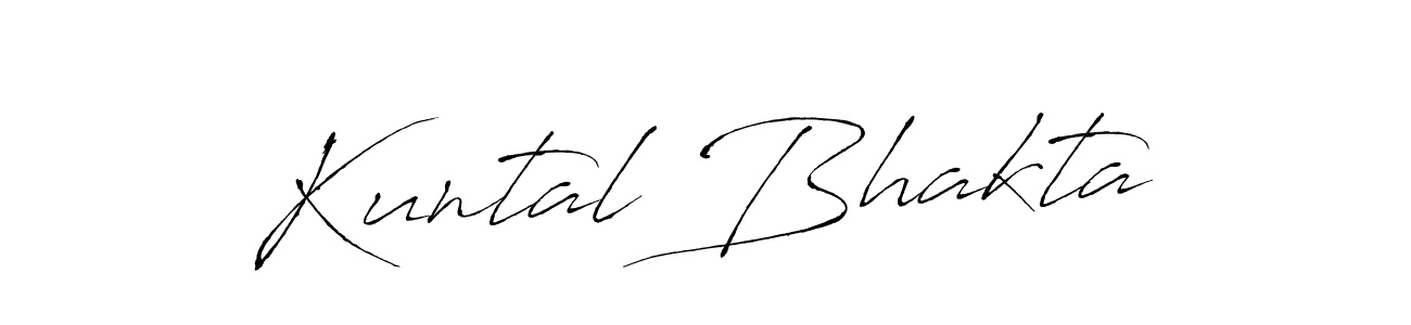 How to make Kuntal Bhakta name signature. Use Antro_Vectra style for creating short signs online. This is the latest handwritten sign. Kuntal Bhakta signature style 6 images and pictures png