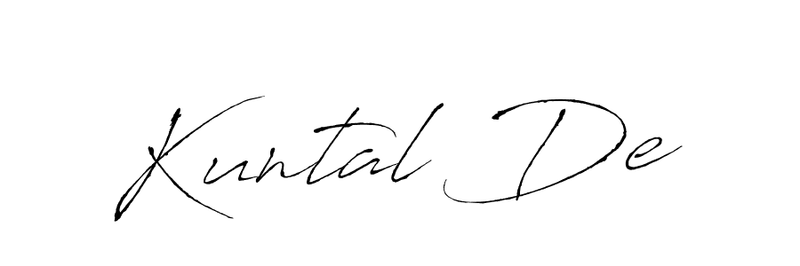 You should practise on your own different ways (Antro_Vectra) to write your name (Kuntal De) in signature. don't let someone else do it for you. Kuntal De signature style 6 images and pictures png