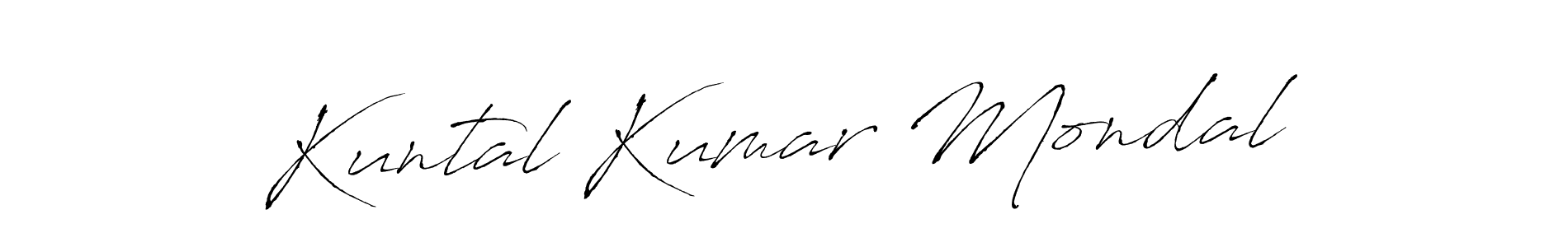 Create a beautiful signature design for name Kuntal Kumar Mondal. With this signature (Antro_Vectra) fonts, you can make a handwritten signature for free. Kuntal Kumar Mondal signature style 6 images and pictures png