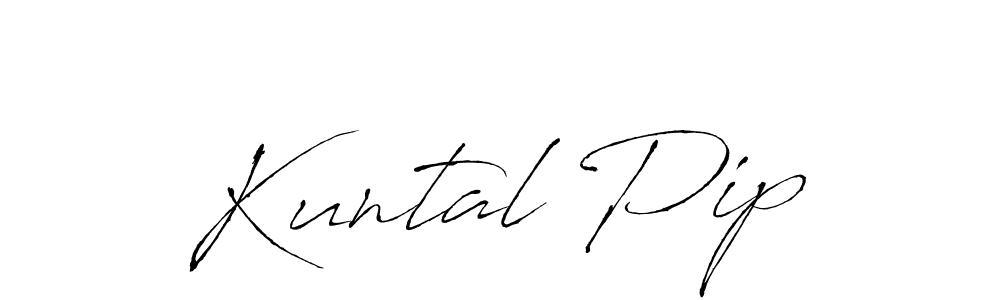 if you are searching for the best signature style for your name Kuntal Pip. so please give up your signature search. here we have designed multiple signature styles  using Antro_Vectra. Kuntal Pip signature style 6 images and pictures png