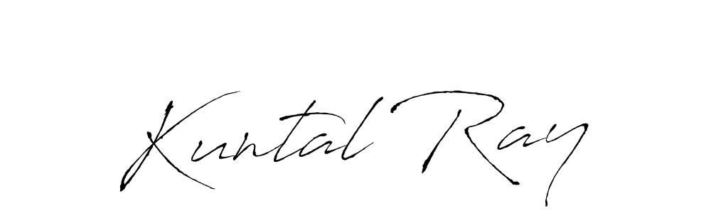 How to make Kuntal Ray name signature. Use Antro_Vectra style for creating short signs online. This is the latest handwritten sign. Kuntal Ray signature style 6 images and pictures png