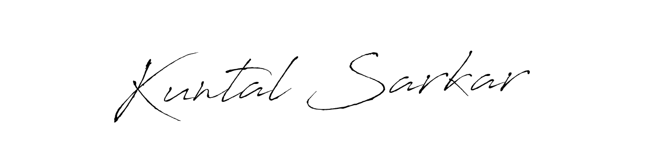 Make a beautiful signature design for name Kuntal Sarkar. With this signature (Antro_Vectra) style, you can create a handwritten signature for free. Kuntal Sarkar signature style 6 images and pictures png