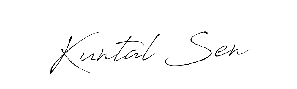 Make a beautiful signature design for name Kuntal Sen. With this signature (Antro_Vectra) style, you can create a handwritten signature for free. Kuntal Sen signature style 6 images and pictures png