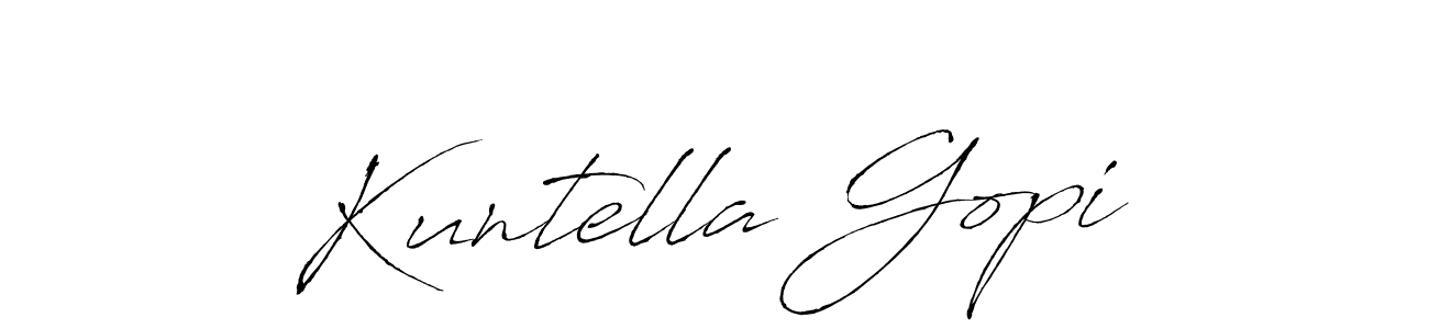 Create a beautiful signature design for name Kuntella Gopi. With this signature (Antro_Vectra) fonts, you can make a handwritten signature for free. Kuntella Gopi signature style 6 images and pictures png