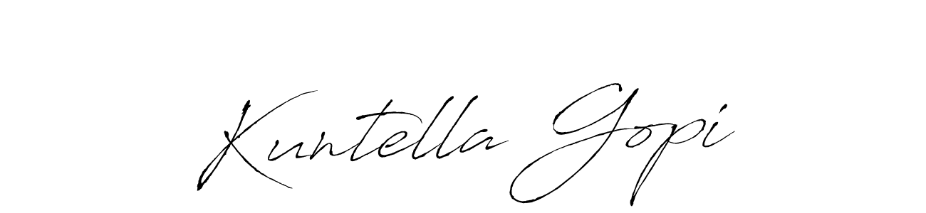 Create a beautiful signature design for name Kuntella Gopi. With this signature (Antro_Vectra) fonts, you can make a handwritten signature for free. Kuntella Gopi signature style 6 images and pictures png