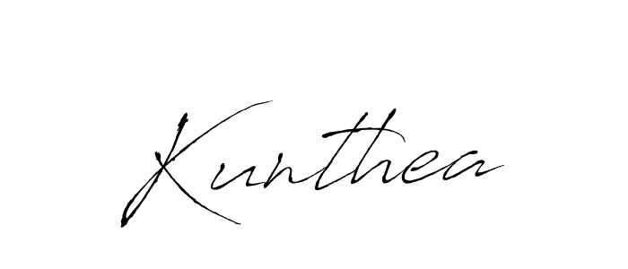 How to make Kunthea name signature. Use Antro_Vectra style for creating short signs online. This is the latest handwritten sign. Kunthea signature style 6 images and pictures png