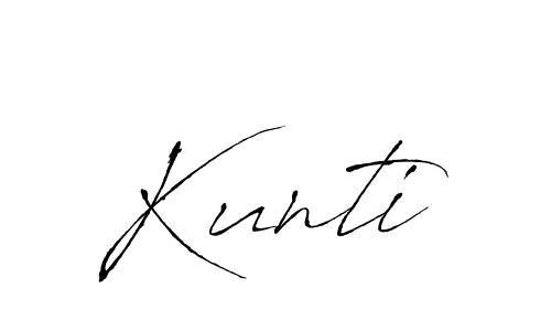 How to Draw Kunti signature style? Antro_Vectra is a latest design signature styles for name Kunti. Kunti signature style 6 images and pictures png