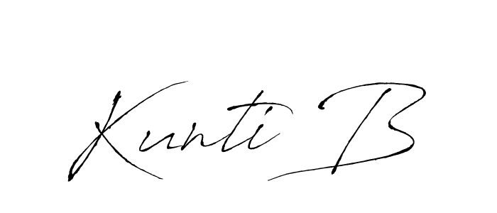 Antro_Vectra is a professional signature style that is perfect for those who want to add a touch of class to their signature. It is also a great choice for those who want to make their signature more unique. Get Kunti B name to fancy signature for free. Kunti B signature style 6 images and pictures png