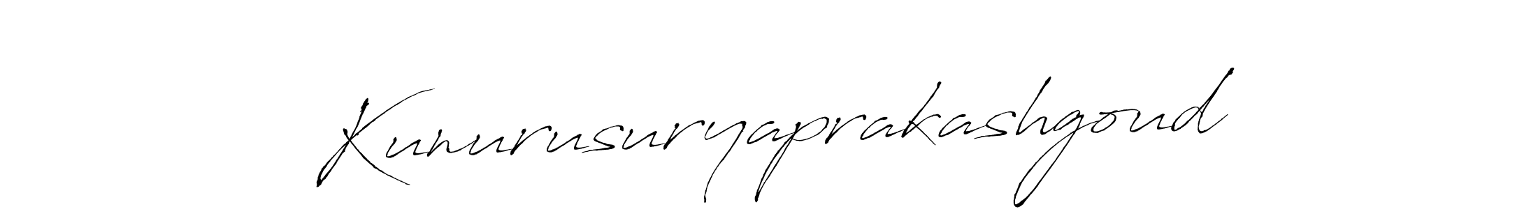 Create a beautiful signature design for name Kunurusuryaprakashgoud. With this signature (Antro_Vectra) fonts, you can make a handwritten signature for free. Kunurusuryaprakashgoud signature style 6 images and pictures png