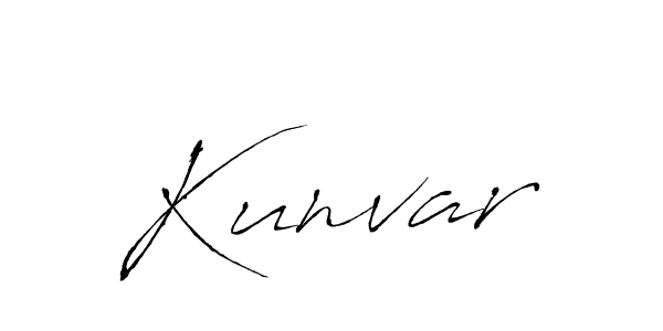 How to make Kunvar signature? Antro_Vectra is a professional autograph style. Create handwritten signature for Kunvar name. Kunvar signature style 6 images and pictures png