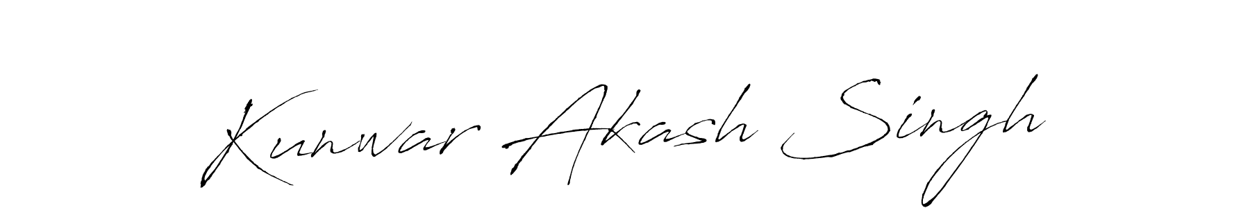 How to make Kunwar Akash Singh signature? Antro_Vectra is a professional autograph style. Create handwritten signature for Kunwar Akash Singh name. Kunwar Akash Singh signature style 6 images and pictures png