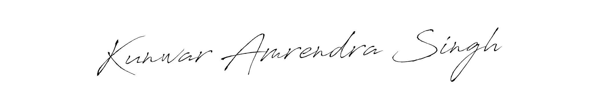 Make a beautiful signature design for name Kunwar Amrendra Singh. With this signature (Antro_Vectra) style, you can create a handwritten signature for free. Kunwar Amrendra Singh signature style 6 images and pictures png