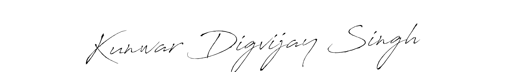 Antro_Vectra is a professional signature style that is perfect for those who want to add a touch of class to their signature. It is also a great choice for those who want to make their signature more unique. Get Kunwar Digvijay Singh name to fancy signature for free. Kunwar Digvijay Singh signature style 6 images and pictures png