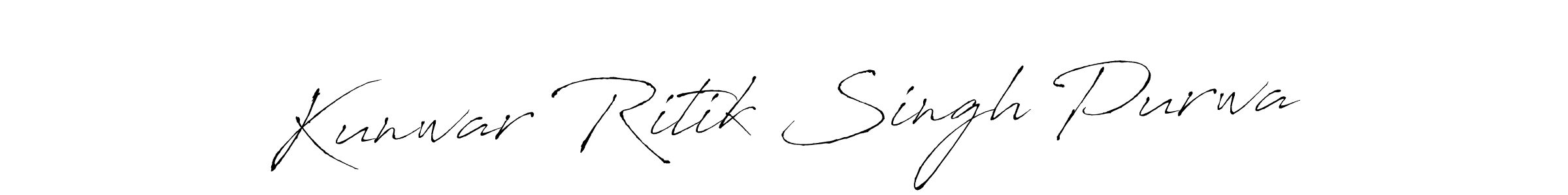 Kunwar Ritik Singh Purwa stylish signature style. Best Handwritten Sign (Antro_Vectra) for my name. Handwritten Signature Collection Ideas for my name Kunwar Ritik Singh Purwa. Kunwar Ritik Singh Purwa signature style 6 images and pictures png
