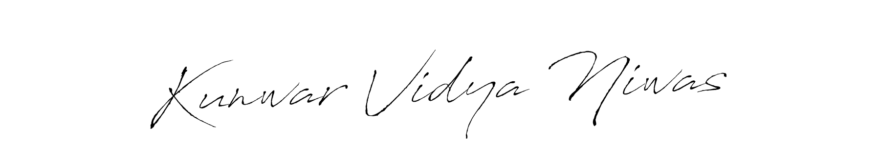 Create a beautiful signature design for name Kunwar Vidya Niwas. With this signature (Antro_Vectra) fonts, you can make a handwritten signature for free. Kunwar Vidya Niwas signature style 6 images and pictures png