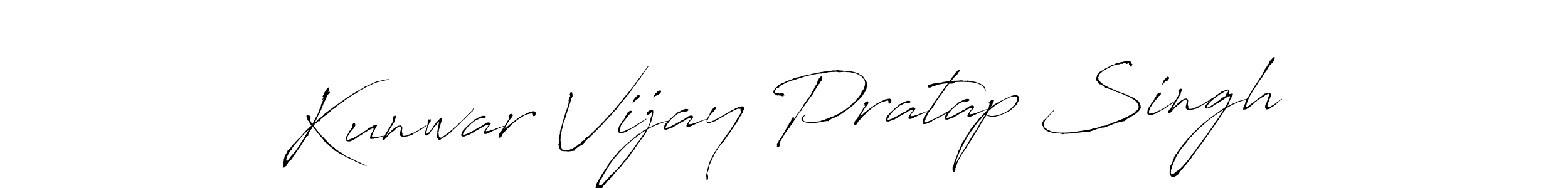 Make a beautiful signature design for name Kunwar Vijay Pratap Singh. With this signature (Antro_Vectra) style, you can create a handwritten signature for free. Kunwar Vijay Pratap Singh signature style 6 images and pictures png