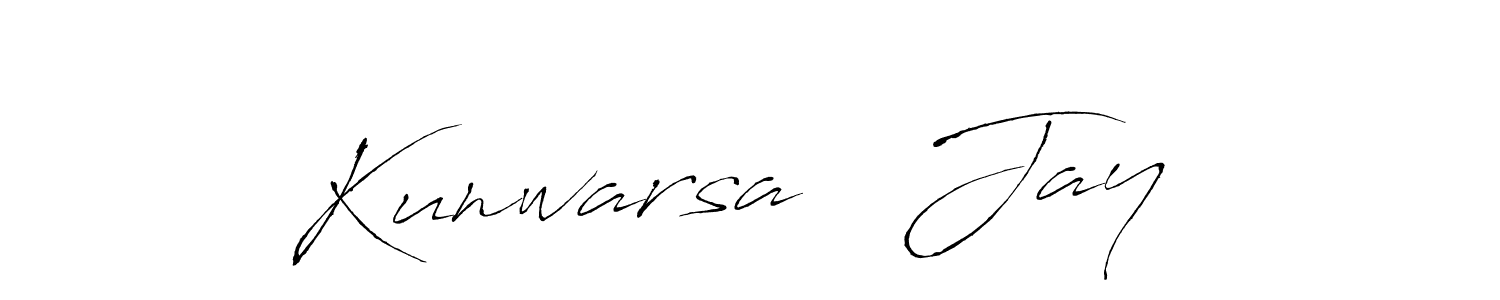 Similarly Antro_Vectra is the best handwritten signature design. Signature creator online .You can use it as an online autograph creator for name Kunwarsa   Jay . Kunwarsa   Jay  signature style 6 images and pictures png