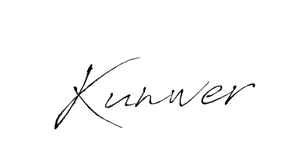How to make Kunwer signature? Antro_Vectra is a professional autograph style. Create handwritten signature for Kunwer name. Kunwer signature style 6 images and pictures png