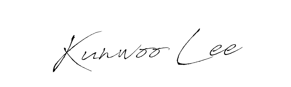 Make a beautiful signature design for name Kunwoo Lee. With this signature (Antro_Vectra) style, you can create a handwritten signature for free. Kunwoo Lee signature style 6 images and pictures png