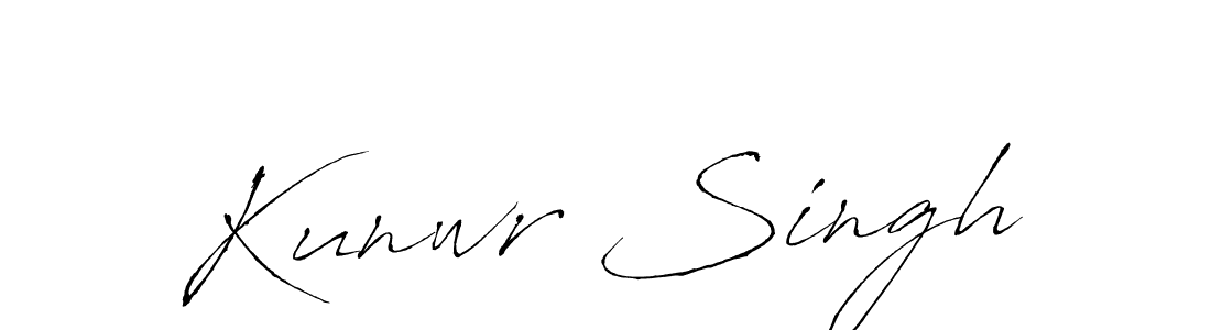 Kunwr Singh stylish signature style. Best Handwritten Sign (Antro_Vectra) for my name. Handwritten Signature Collection Ideas for my name Kunwr Singh. Kunwr Singh signature style 6 images and pictures png