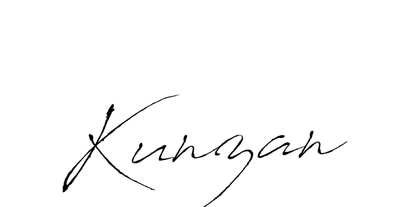 Design your own signature with our free online signature maker. With this signature software, you can create a handwritten (Antro_Vectra) signature for name Kunzan. Kunzan signature style 6 images and pictures png