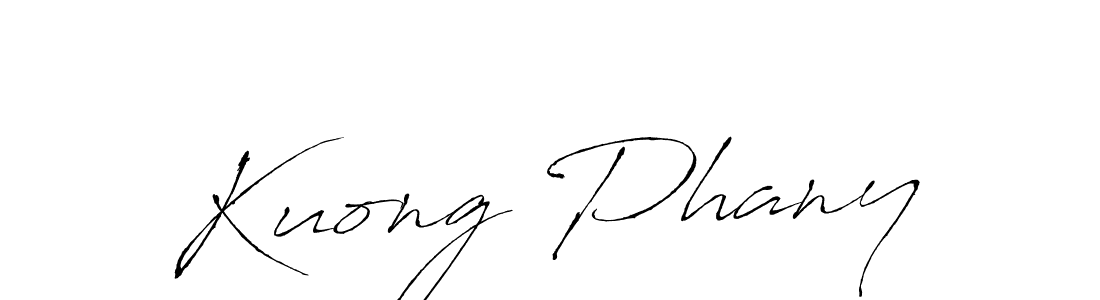 Design your own signature with our free online signature maker. With this signature software, you can create a handwritten (Antro_Vectra) signature for name Kuong Phany. Kuong Phany signature style 6 images and pictures png