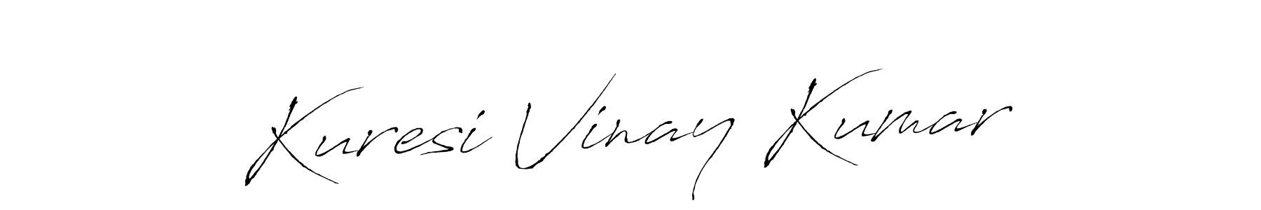 Create a beautiful signature design for name Kuresi Vinay Kumar. With this signature (Antro_Vectra) fonts, you can make a handwritten signature for free. Kuresi Vinay Kumar signature style 6 images and pictures png