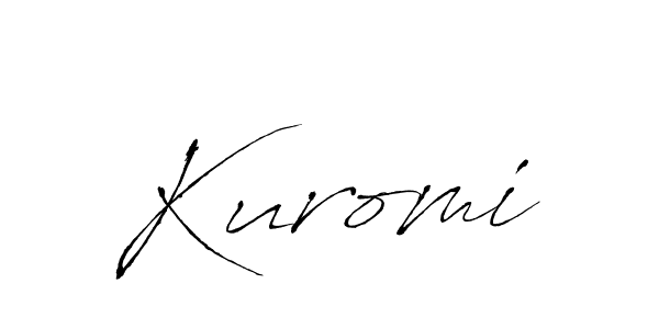 Create a beautiful signature design for name Kuromi. With this signature (Antro_Vectra) fonts, you can make a handwritten signature for free. Kuromi signature style 6 images and pictures png