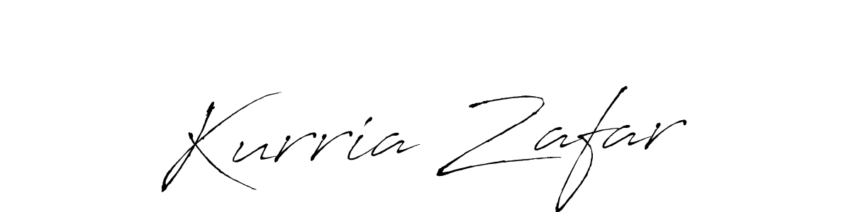 How to make Kurria Zafar name signature. Use Antro_Vectra style for creating short signs online. This is the latest handwritten sign. Kurria Zafar signature style 6 images and pictures png