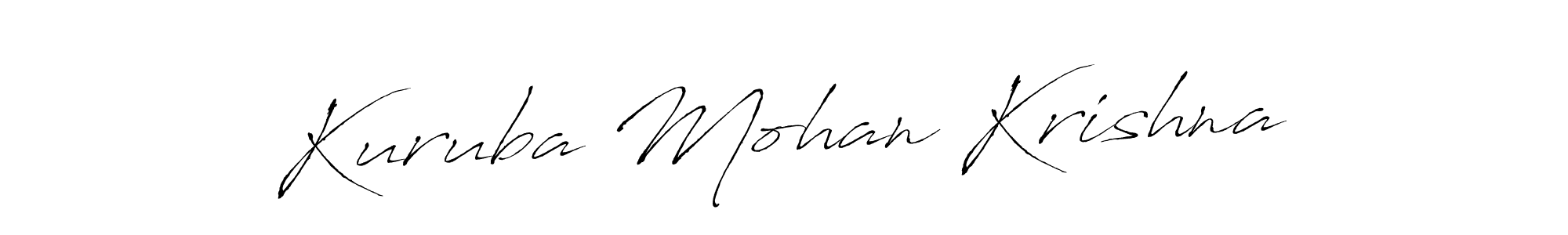 Make a beautiful signature design for name Kuruba Mohan Krishna. With this signature (Antro_Vectra) style, you can create a handwritten signature for free. Kuruba Mohan Krishna signature style 6 images and pictures png