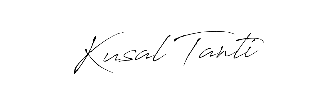Use a signature maker to create a handwritten signature online. With this signature software, you can design (Antro_Vectra) your own signature for name Kusal Tanti. Kusal Tanti signature style 6 images and pictures png