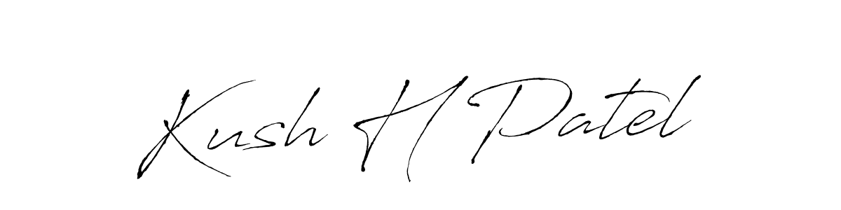 if you are searching for the best signature style for your name Kush H Patel. so please give up your signature search. here we have designed multiple signature styles  using Antro_Vectra. Kush H Patel signature style 6 images and pictures png