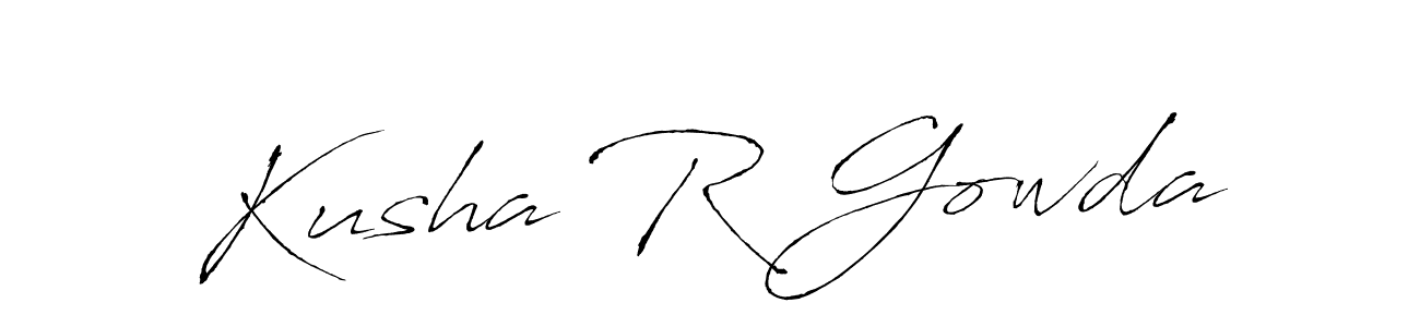 Also You can easily find your signature by using the search form. We will create Kusha R Gowda name handwritten signature images for you free of cost using Antro_Vectra sign style. Kusha R Gowda signature style 6 images and pictures png