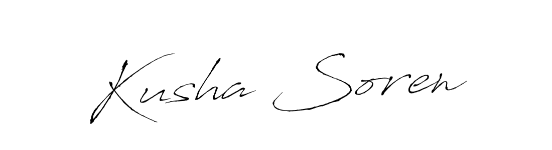 Similarly Antro_Vectra is the best handwritten signature design. Signature creator online .You can use it as an online autograph creator for name Kusha Soren. Kusha Soren signature style 6 images and pictures png