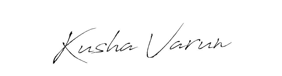 This is the best signature style for the Kusha Varun name. Also you like these signature font (Antro_Vectra). Mix name signature. Kusha Varun signature style 6 images and pictures png